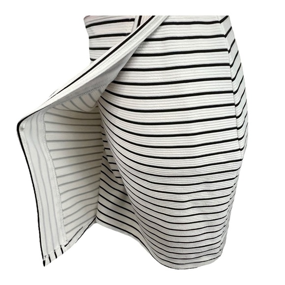Speechless Coral, Black and White Striped Pencil Skirt Dress - Picture 4 of 13